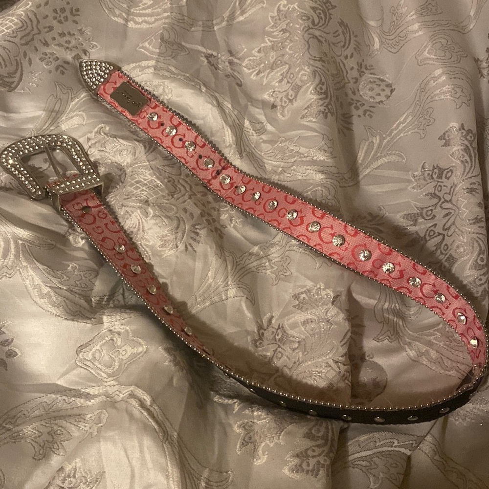 Pink bling belt
